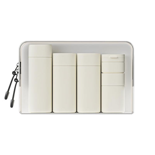 5Pcs Travel Bottles for Toiletries Leak Proof Travel Size Toiletries Travel Shampoo & Conditioner Bottles for Shampoo Conditioner Lotion Travel Essentials (White)